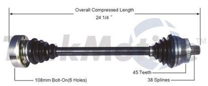 Picture of Audi A4 Left Front CV Shaft 2001 Only 8D0407451MX