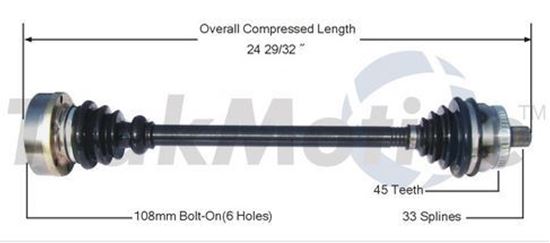 Picture of Audi A4 Left Front CV Shaft 96-01 8D0407451AX 