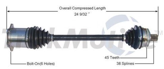 Picture of Audi A4 Right Front CV Shaft 97-01 8D0407452GX