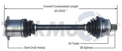 Picture of Audi axle shaft  A4 02-09 CVT 8E0407451HX