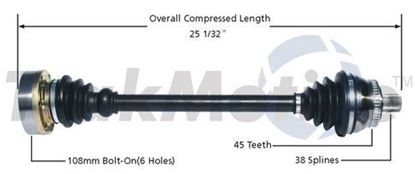 Picture of Audi A6 Left Front CV Shaft 00-04 4B0407271J